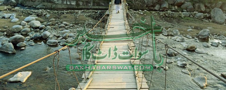 لکڑی کا بنا پل گرگیا، دو افراد زخمی
