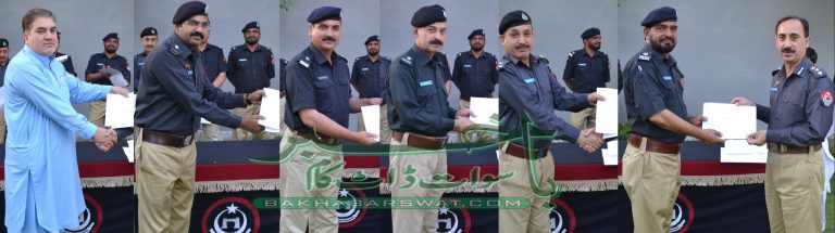 پر امن انتخابات کا انعقاد، سوات پولیس اہلکار انعامات سے نواز دئے گئے