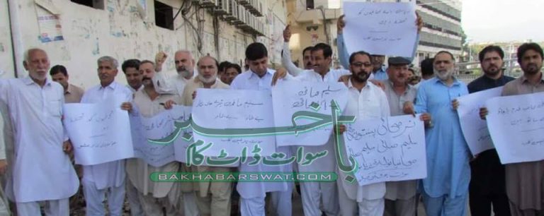صحافیوں کا سلیم صافی کے خلاف سوشل میڈیا پر پروپیگنڈا مہم کے خلاف مظاہرہ
