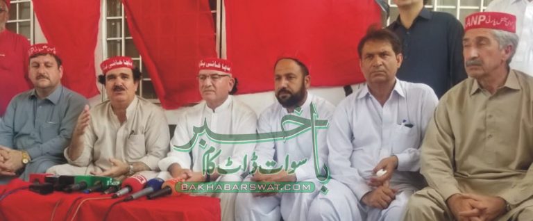ٹارگٹ کلنگ کے خلاف اے این پی سوات کا احتجاجی مظاہرہ