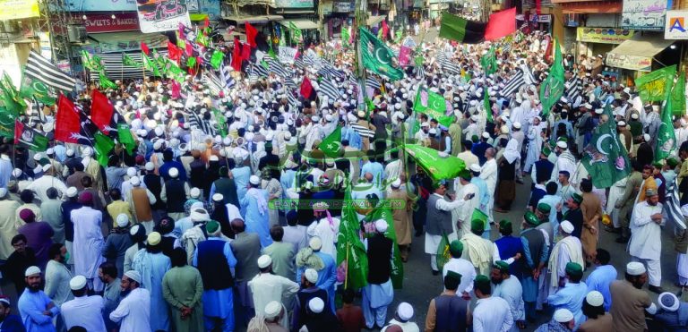 سوات، اپوزیشن جماعتوں نے یومِ یکجہتیِ کشمیرمنایا، گو نیازی گو کے نعرے