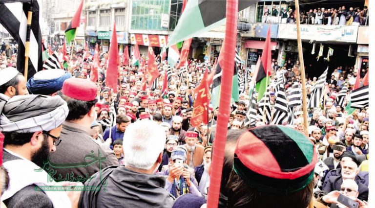 سوات، متحدہ اپوزیشن کا حکومت کے خلاف مظاہرہ