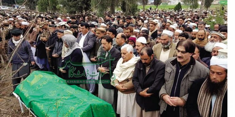 فیروز شاہ ایڈووکیٹ، آبائی علاقہ دمغار کانجو میں سپرد خاک
