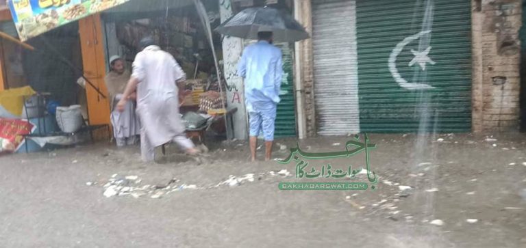سوات، دوسرے روز بھی بارش کا سلسلہ جاری، باغات اور کھیت متاثر
