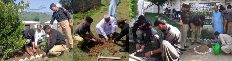 سوات، تھانوں اور چوکیوں میں ہزاروں پودے لگانے کا عمل انجام پاگیا