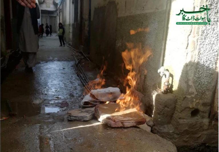 مینگور ہ طاہر آباد، سوئی گیس کی مین پائپ لائن میں آگ بھڑک اٹھی