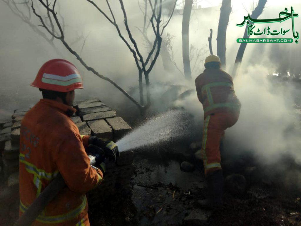 سوات، آگ لگنے کے تین واقعات،ایک شخص زخمی،لاکھوں کا سامان جل کر راکھ