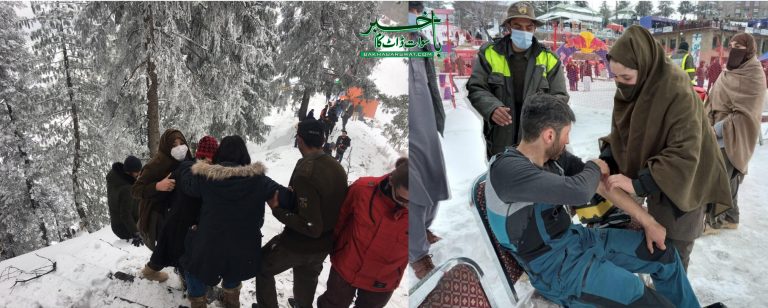 ریسکیو 1122 سنو بورڈنگ مقابلے، 136 کھلاڑیوں اور سیاحوں کو ابتدائی طبی امداد فراہم