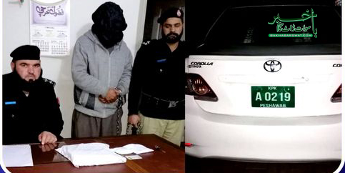 چارباغ پولیس کی کارروائی، چوری شدہ سرکاری کار سے چرس برآمد