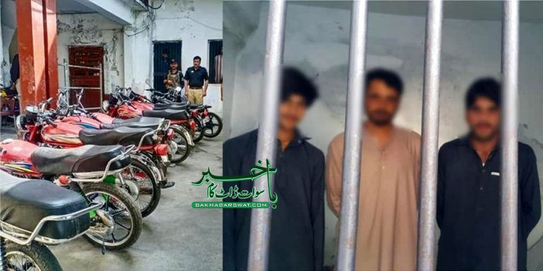 سیدو شریف پولیس کی کارروائی، موٹر سائیکل گروہ کے 3 ارکان گرفتار