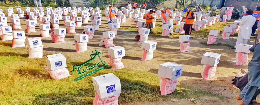 مٹہ، الخدمت فاؤنڈیشن کے زیرِ اہتما م سیلاب سے متاثرہ خاندانوں میں امدادی پیکیجز تقسیم