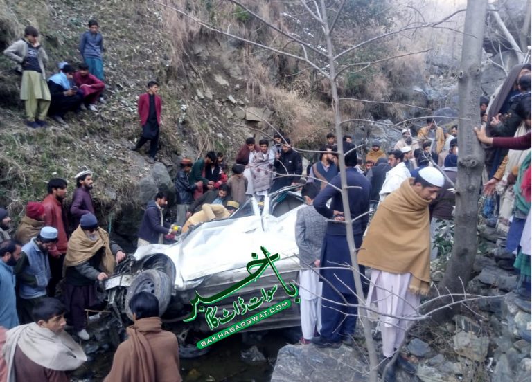 پیوچار، موٹر کار کھائی میں گرگئی، خاتون اور بچہ جاں بحق، 11اشدید زخمی