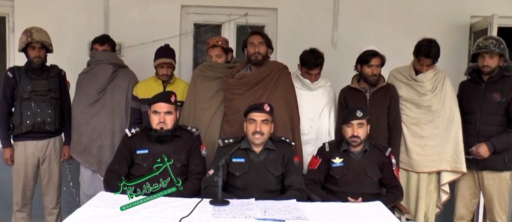 سوات پولیس کی کارروائی جاری، چوری میں ملوث کئی ملزمان گرفتار