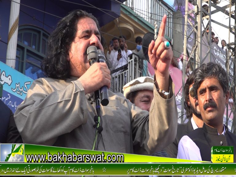 سوات کانجو امن مظاہرے سے علی وزیر کا خطاب