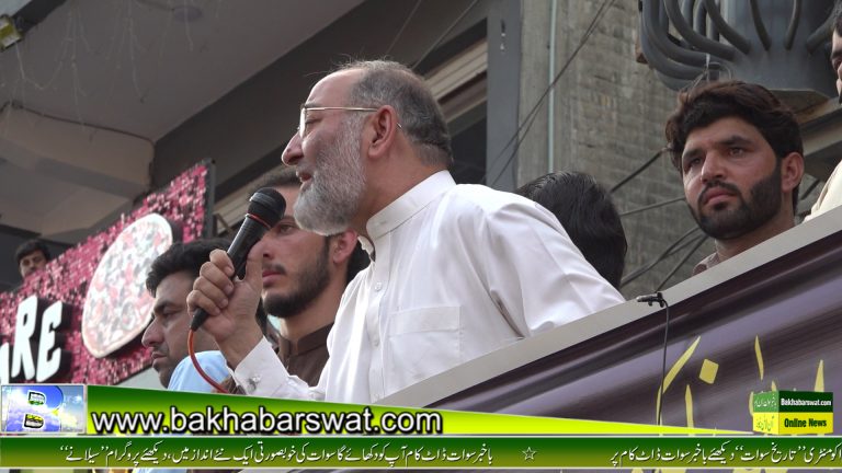 سنیٹرمشتاق احمد کا نشاط چوک میں جلسہ سے خطاب