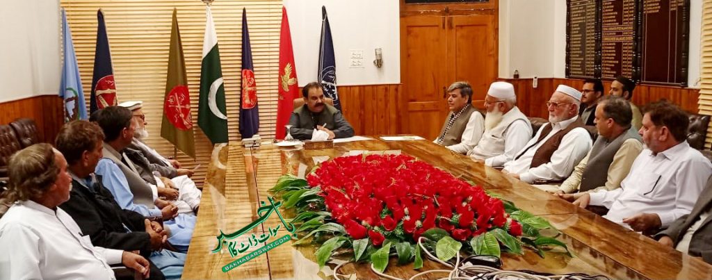 کمشنر ملاکنڈ ڈویژن سے قومی جرگہ بریکوٹ کی ملاقات
