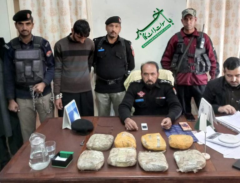 شموزئی پولیس کی کارروائی، بھاری مقدار میں چرس برآمد،ملزم گرفتار