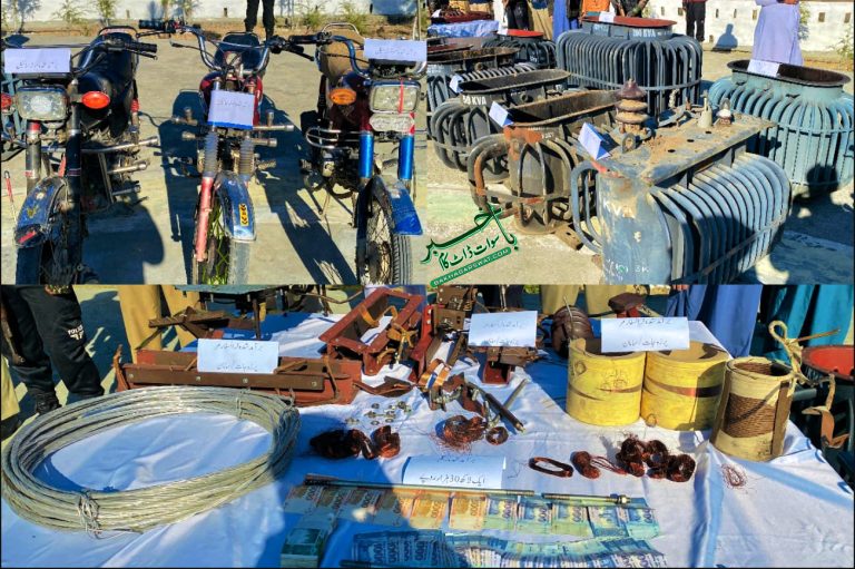 سوات،بجلی ٹرانس فارمر چوری کرنے والا گروہ گرفتار