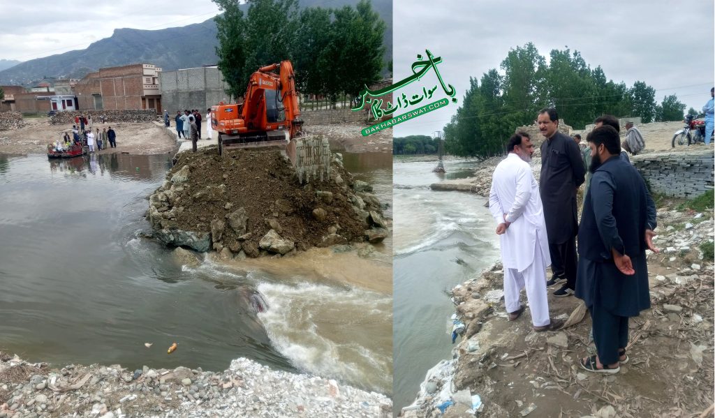 قائم مقام ڈی سی سوات کا کلا ڈیر تختہ بند پل پر جاری تعمیراتی کام کا جائزہ