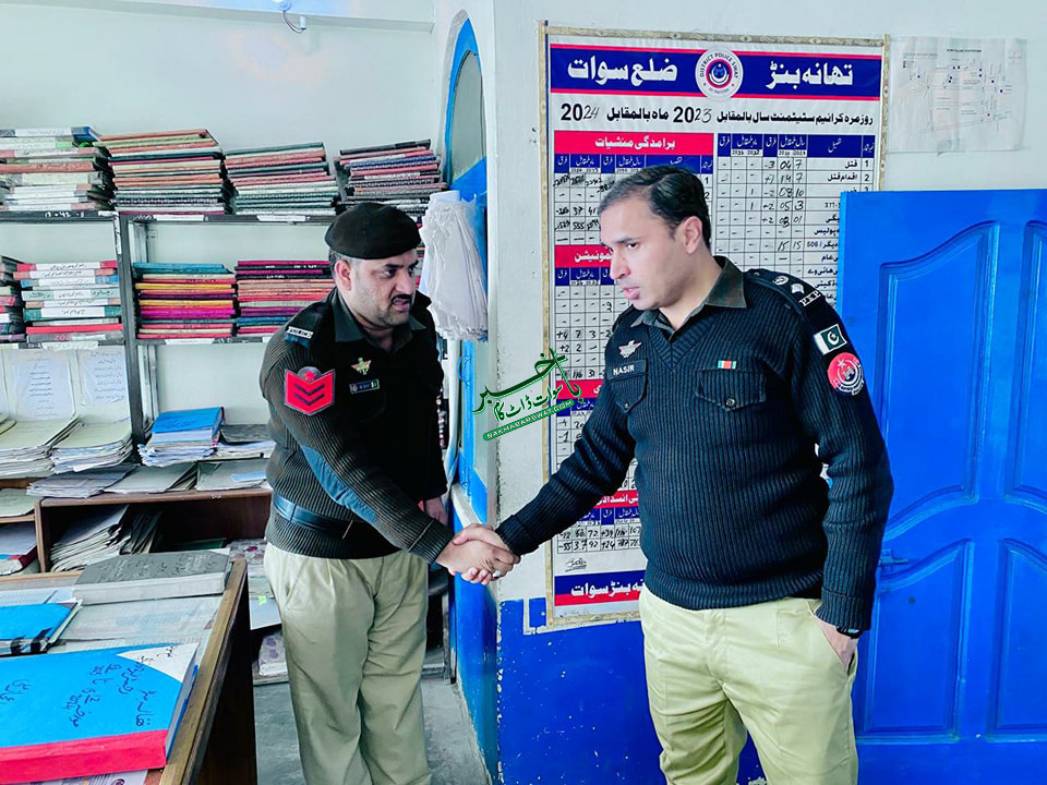 ڈی پی او سوات کا تھانہ رحیم آباد و بنڑ کا دورہ