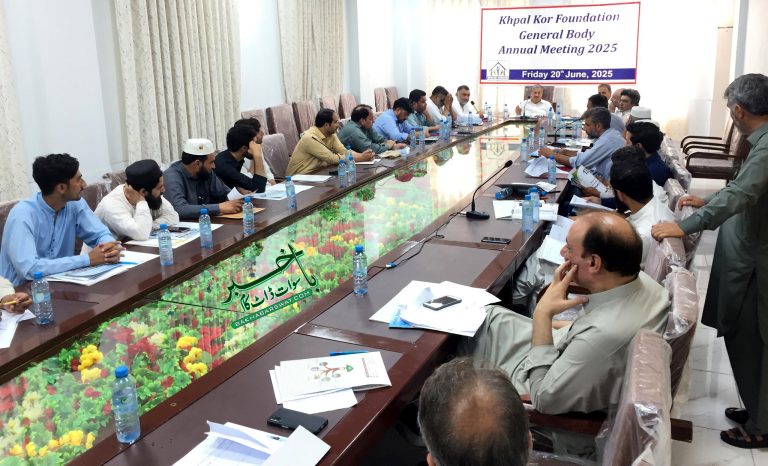 سوات، خپل کور فاؤنڈیشن کی سالانہ کارکردگی بارے اجلاس