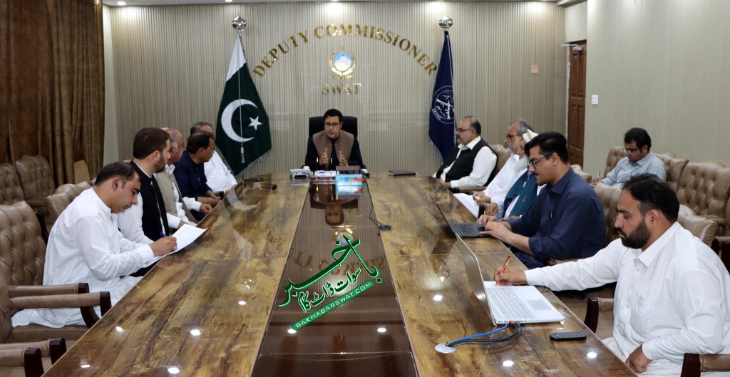 ڈی سی کی صدارت میں مدین ہائیڈرو پاؤر پلانٹ سے متعلق اہم اجلاس