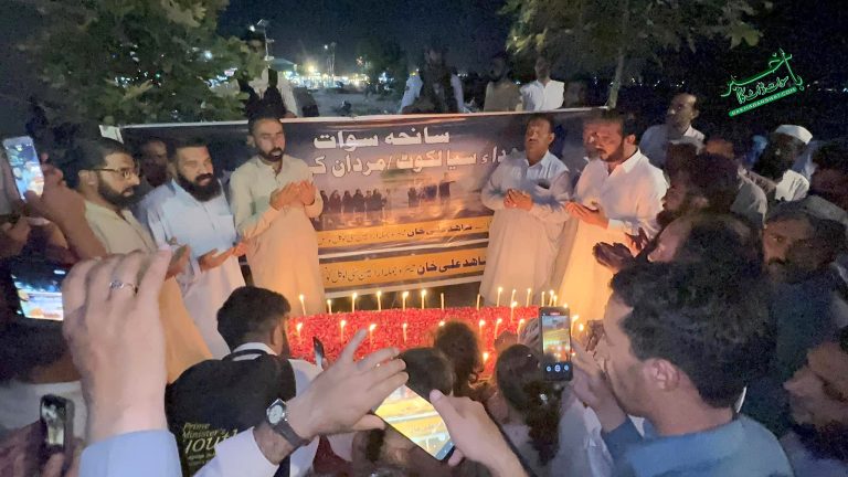 سانحۂ سوات، جاں بحق ہونے والوں کی یاد میں شمعیں جلائی گئیں