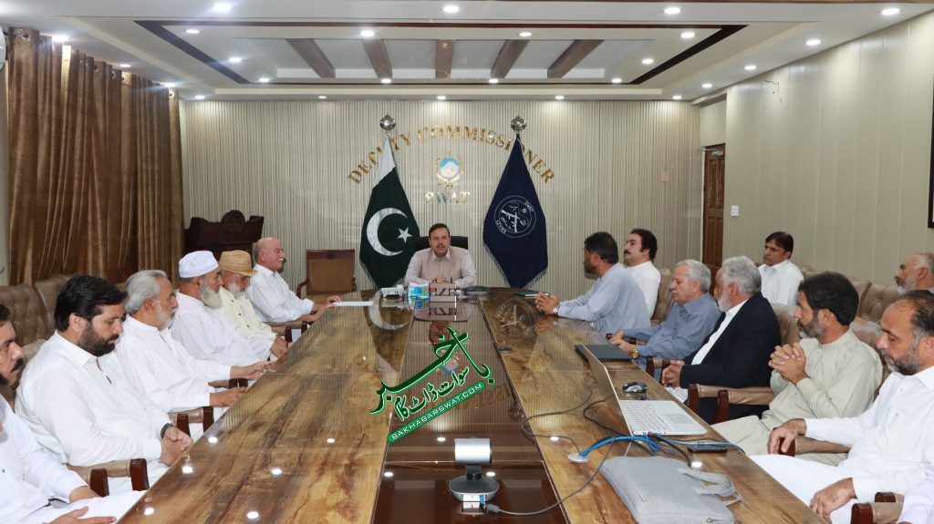 قومی تڑون جرگہ کے وفد کا ڈپٹی کمشنر سوات سے ملاقات