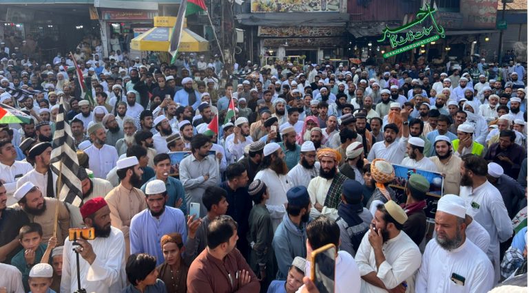 سوات، گلوبل صمود فلوٹیلا پر حملے کے خلاف مختلف علاقوں میں مظاہرے